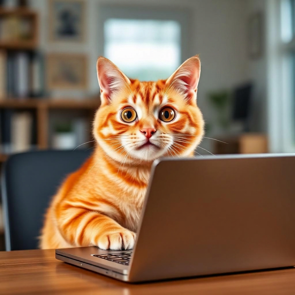 Laptop Cat